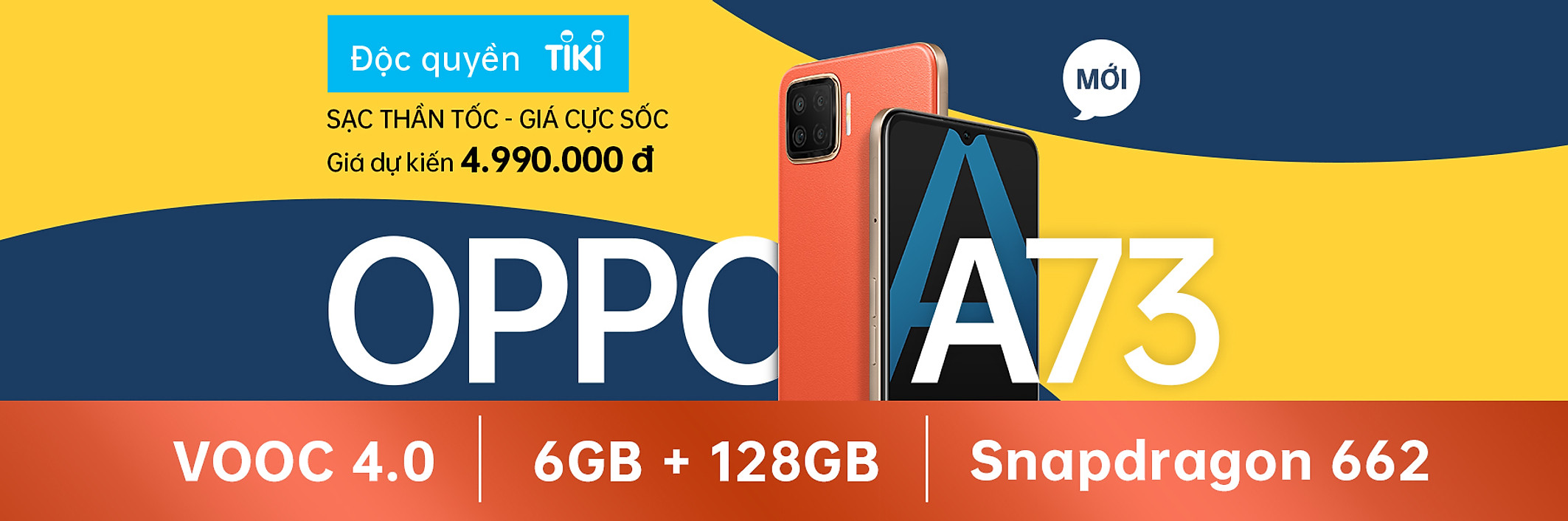 OPPO A73 ra mắt tại Việt Nam: Màn hình OLED, sạc 30W giá chỉ 5 triệu đồng