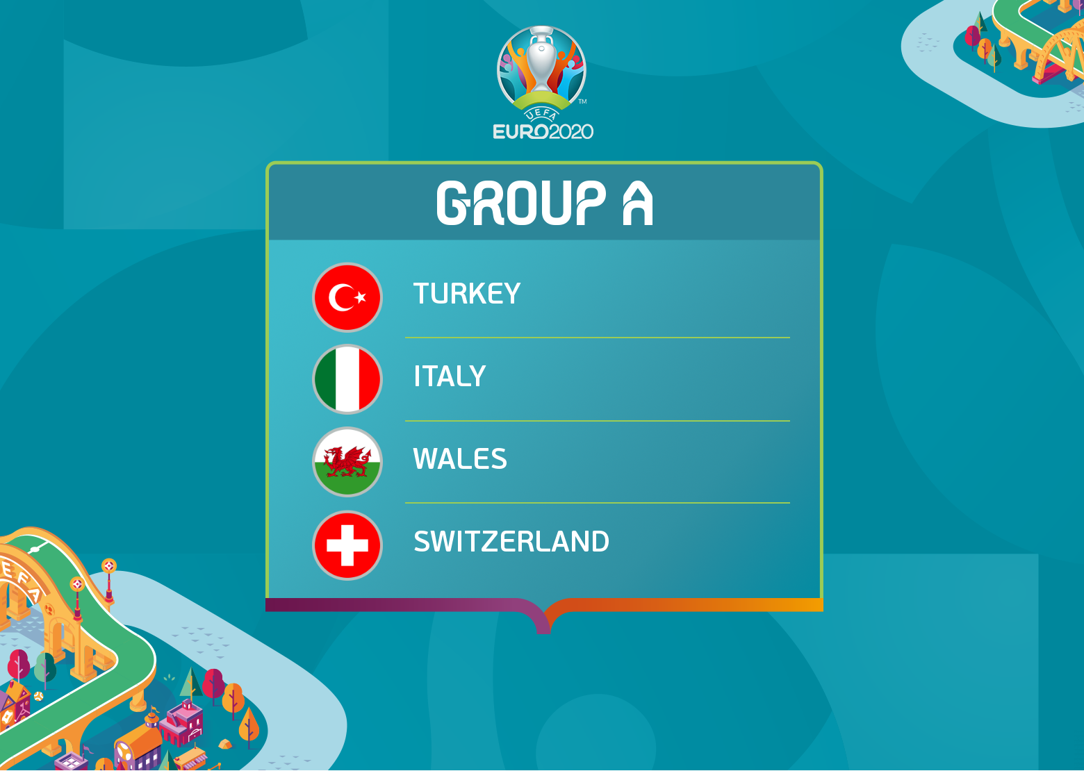 Lịch thi đấu Euro 2021 bảng A, lịch phát sóng VTV bảng A VCK Euro 2021