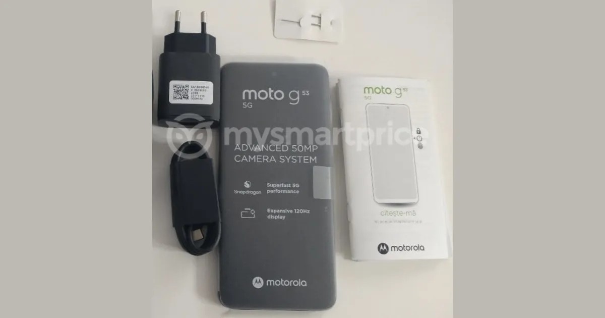 Moto G53 is about to launch globally, revealing actual images