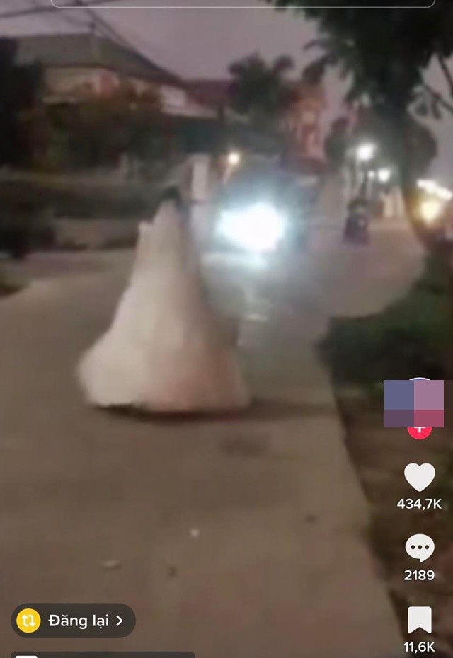 Xôn xao clip cô dâu đi bộ 7km về nhà mẹ đẻ vì phát hiện chồng ngoại tình - anh 1