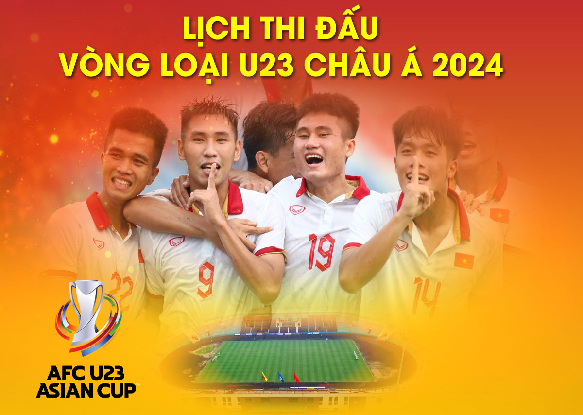 Lịch thi đấu U23 Việt Nam tại vòng loại U23 châu Á 2024 HLV Troussier