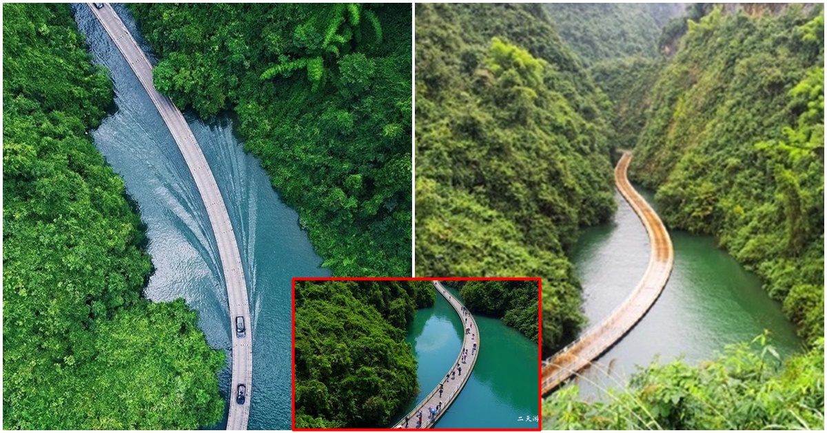 Cây cầu gỗ nổi trên sông được mệnh danh ‘cầu gỗ đẹp nhất thế giới’, không ván trụ vẫn chịu được 10.000 người