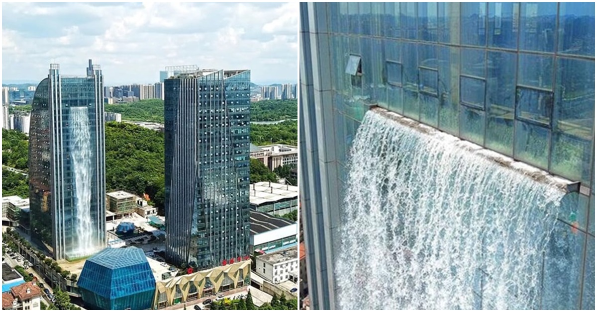 Kinh ngạc thác nước duy nhất xây dựng trên tòa nhà cao 121m, mỗi giờ tiêu thụ gần 3 triệu đồng tiền điện