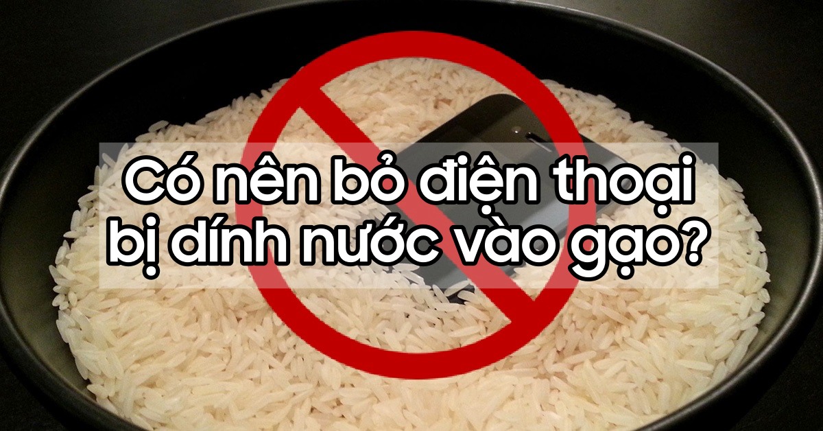 Có nên bỏ điện thoại bị dính nước vào gạo?