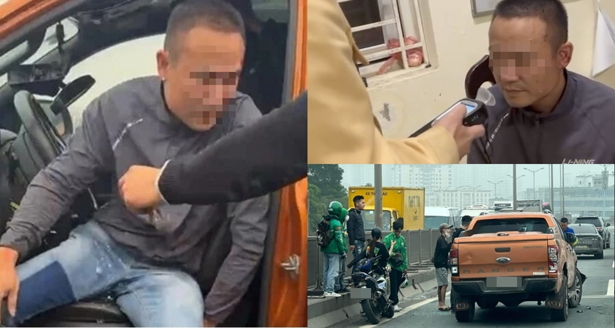 Diễn biến nóng vụ xe bán tải bỏ trốn cảnh sát, gây tai nạn liên hoàn ở Hà Nội, thân thế tài xế ra sao?