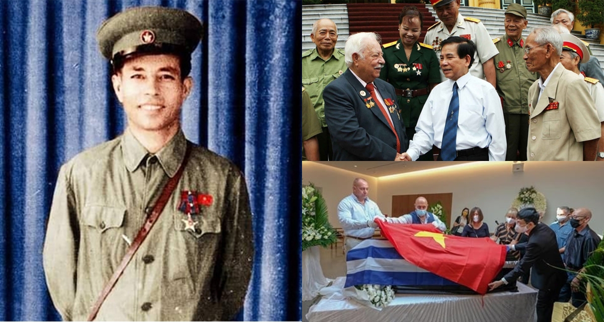 Người ngoại quốc duy nhất là Anh hùng LLVTND Việt Nam, khi mất linh cữu được phủ cả cờ đỏ sao vàng