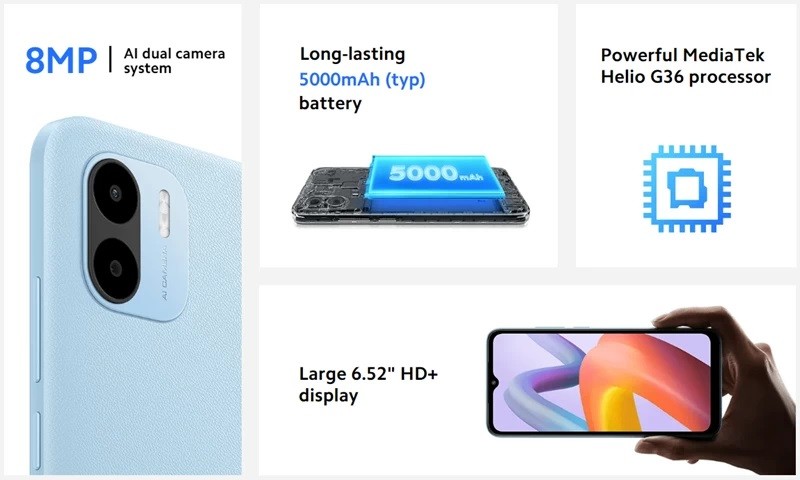 Chiến binh giá rẻ số 1 nhà Xiaomi, Redmi A2 bán giá xả kho, màn lớn, Android GO mượt như iPhone 11