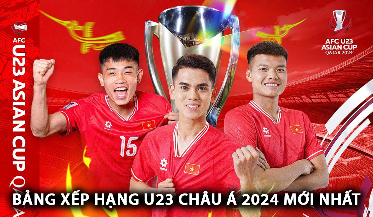 Bảng xếp hạng U23 châu Á 2024 mới nhất: U23 Việt Nam khởi đầu thuận lợi