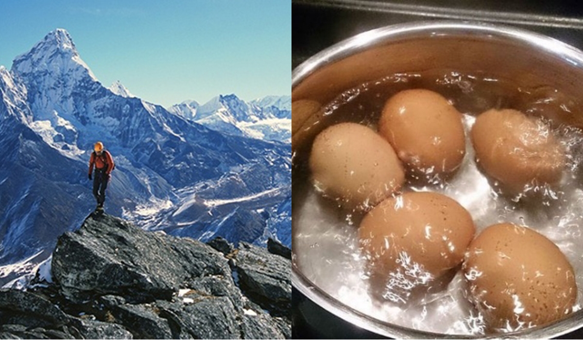 Tại sao chúng ta không thể luộc trứng trên đỉnh núi Everest?