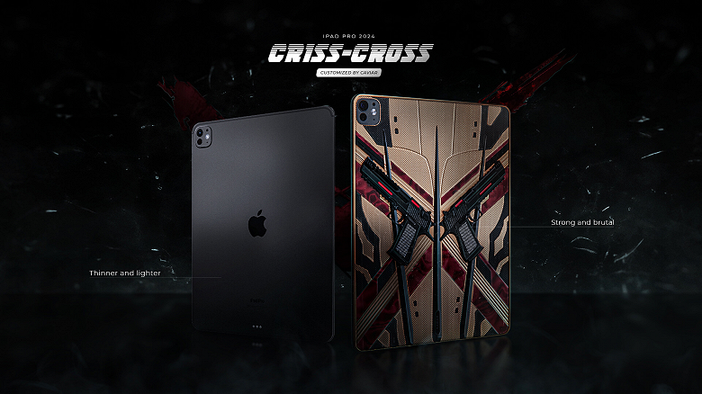 Caviar ra mắt iPad Pro M4 Criss-Cross siêu sang lấy cảm hứng từ Deadpool và Wolverine, mạ vàng 24K, giá từ 310 triệu