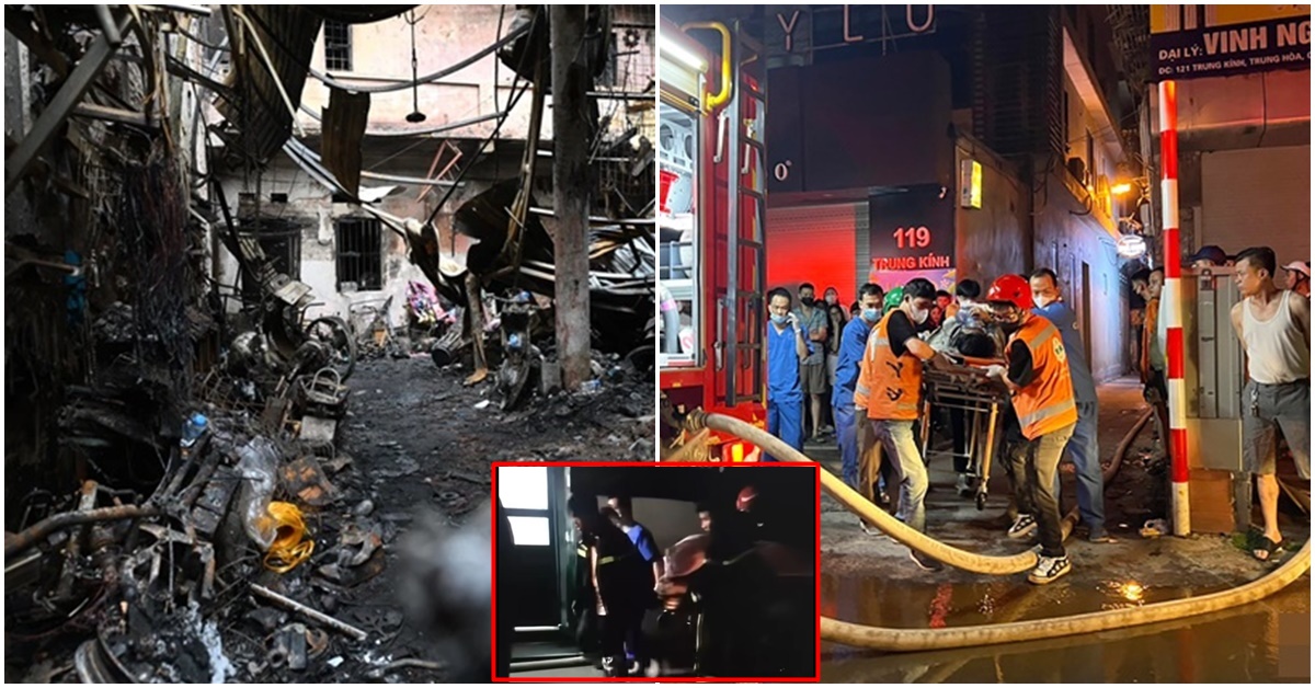 Xót xa hình ảnh những nạn nhân cuối cùng được đưa ra khỏi đám cháy khiến 14 người tử vong ở Hà Nội