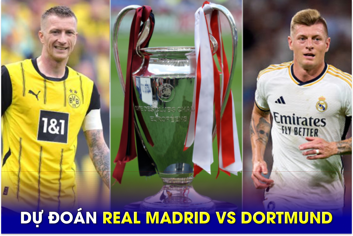 Dự đoán tỷ số Real Madrid vs Dortmund, 2h ngày 2/6 - Chung kết Cúp C1 Champions League