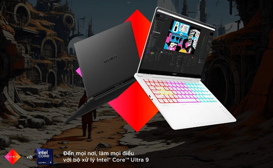 “Ngựa chiến” OMEN Transcend 14 mới của nhà HP cùng bộ xử lý khủng Intel® Core™ Ultra 9