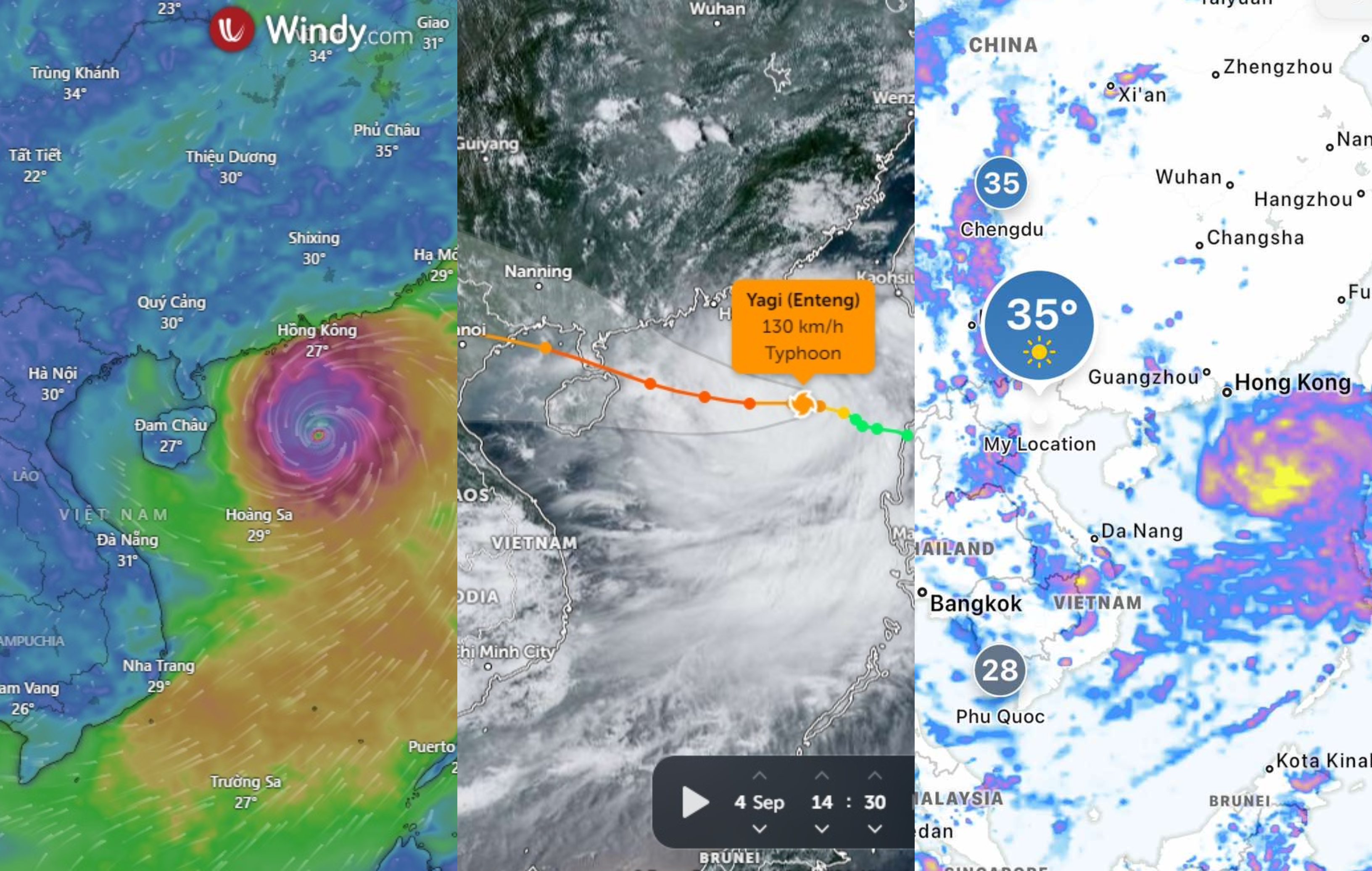 Đây là 3 ứng dụng theo dõi trực tiếp đường đi của cơn bão số 3 - bão Yagi hoàn toàn miễn phí