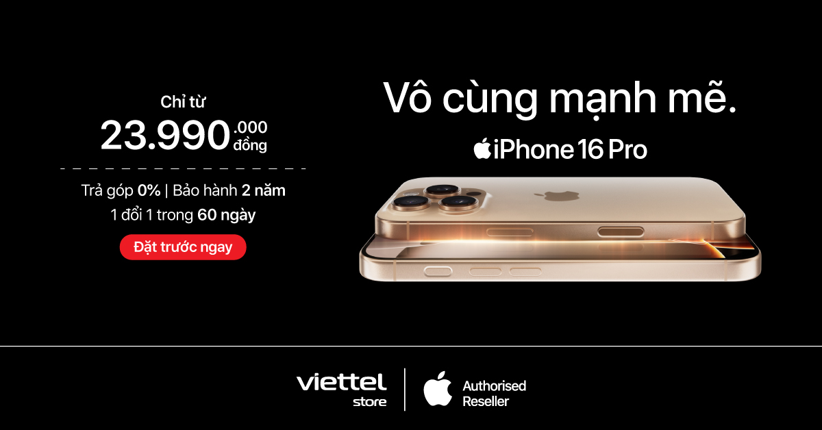 Viettel Store tung ưu đãi đặt trước iPhone 16 Series chỉ từ 17.990.000đ