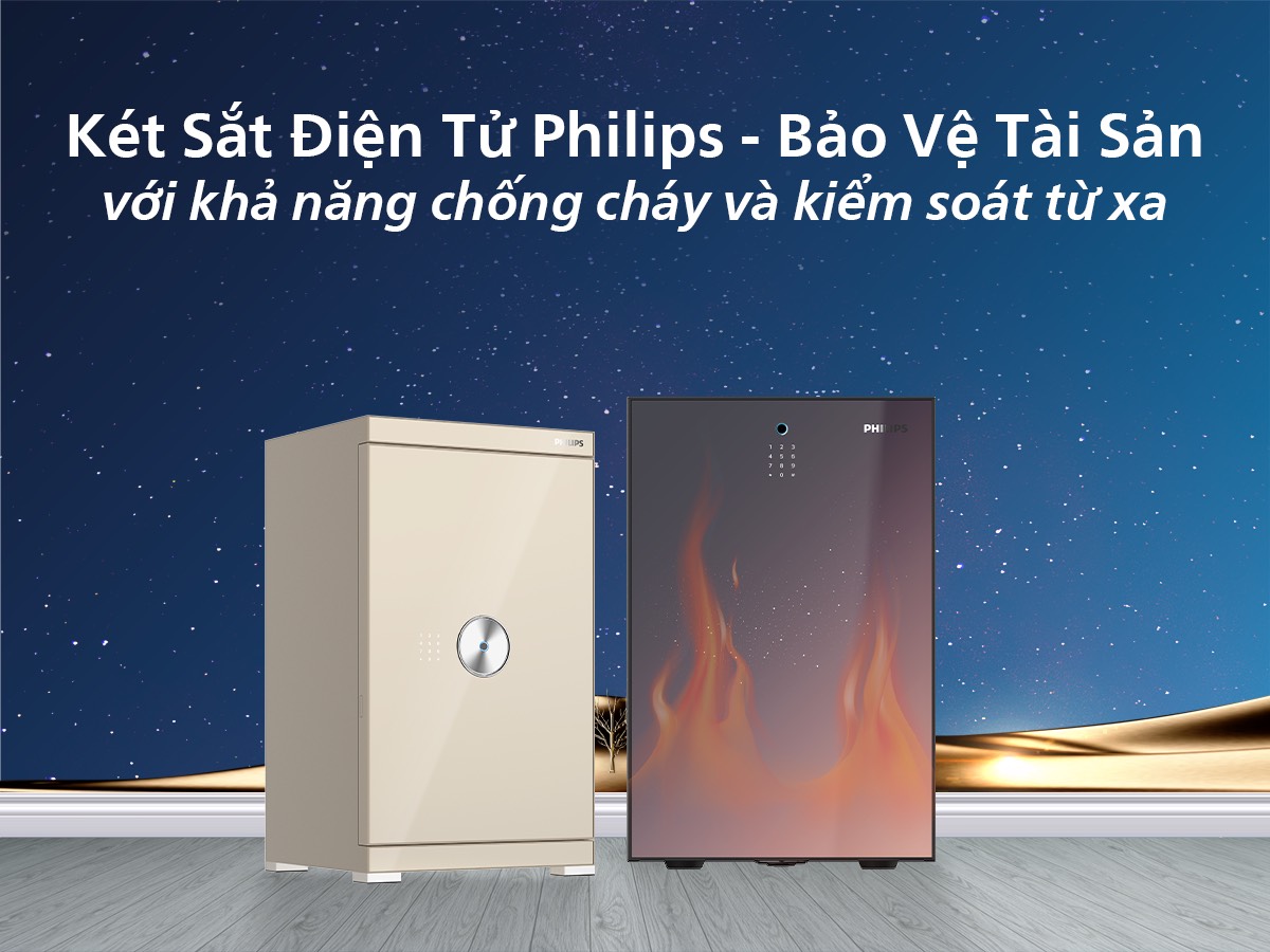 Két sắt điện tử Philips - Bảo vệ tài sản với khả năng chống cháy và kiểm soát từ xa