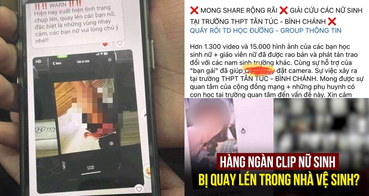 Sự thật vụ lộ hàng ngàn clip quay lén nữ sinh THPT Tân Túc trong nhà vệ sinh, công an thông tin chính thức