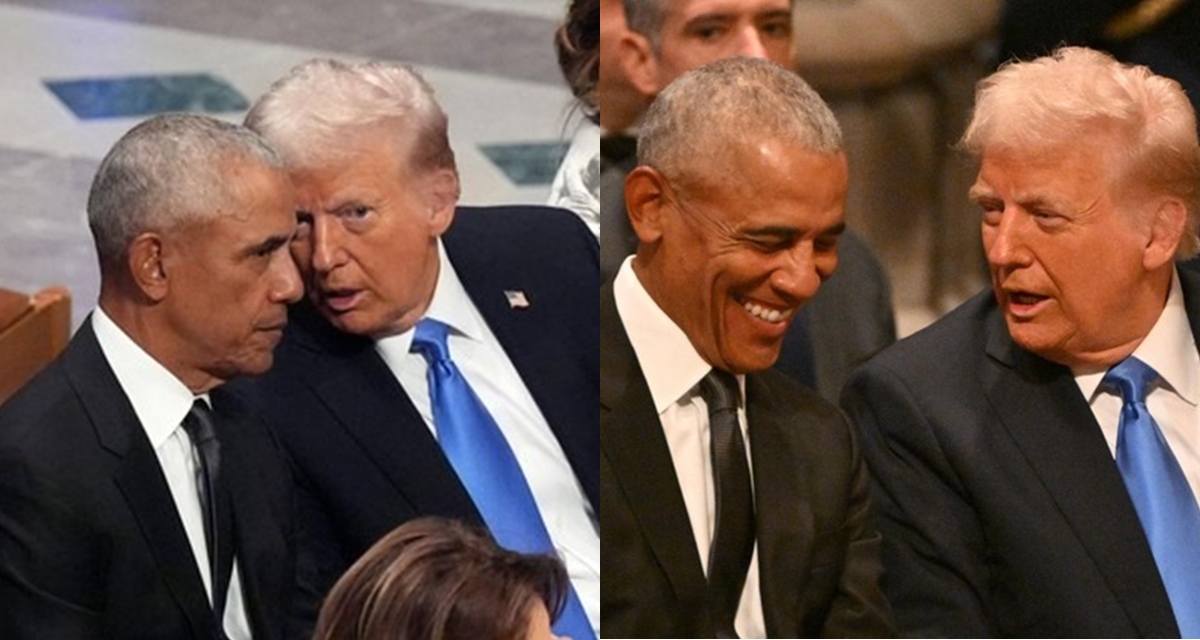 Câu nói của ông Trump khiến ông Obama bật cười ngay giữa tang lễ ông Carter, chuyện gì đã xảy ra?