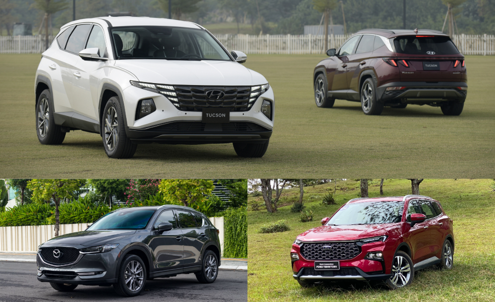 Tầm giá dưới 1 tỷ: Mazda CX-5, Ford Territory hay Hyundai Tucson – ‘ai sẽ lên ngôi?’