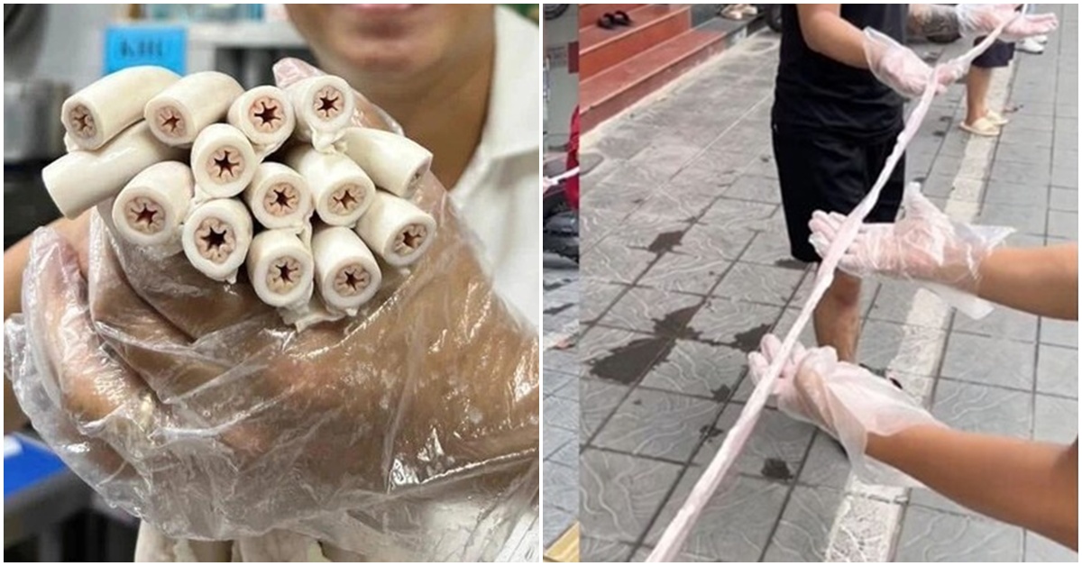Căng: Tiktoker ‘Thế lòng se điếu’ khoe cỗ lòng se điếu dài 40m chính thức ‘gặp biến’