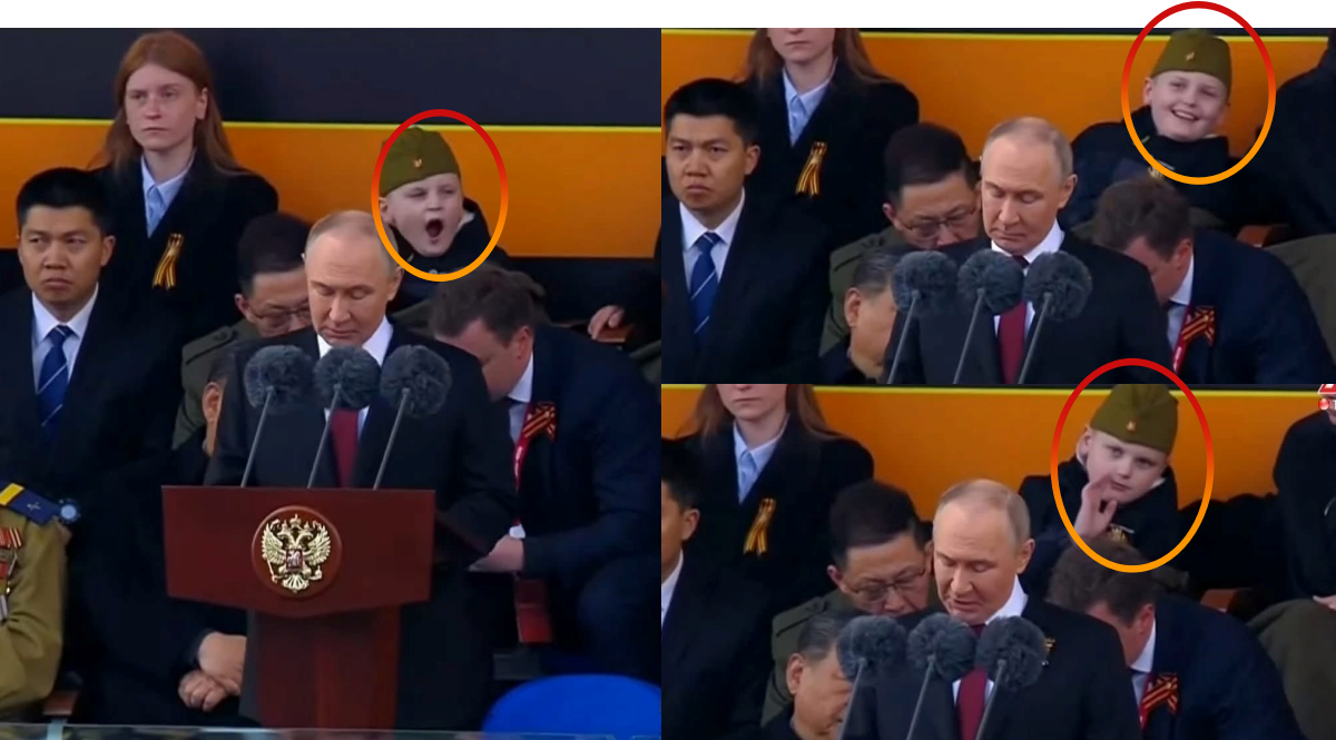 Cậu bé ngồi sau Tổng thống Nga trong lễ duyệt binh, chiếm spotlight của ông Putin vì loạt \'tiểu phẩm\' là ai?