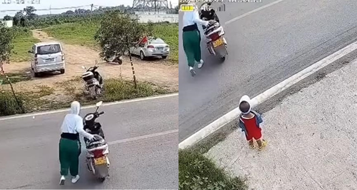 Clip mẹ bất cẩn qua đường khiến con trai bị xe tải cán qua người, CĐM ám ảnh không dám xem hết