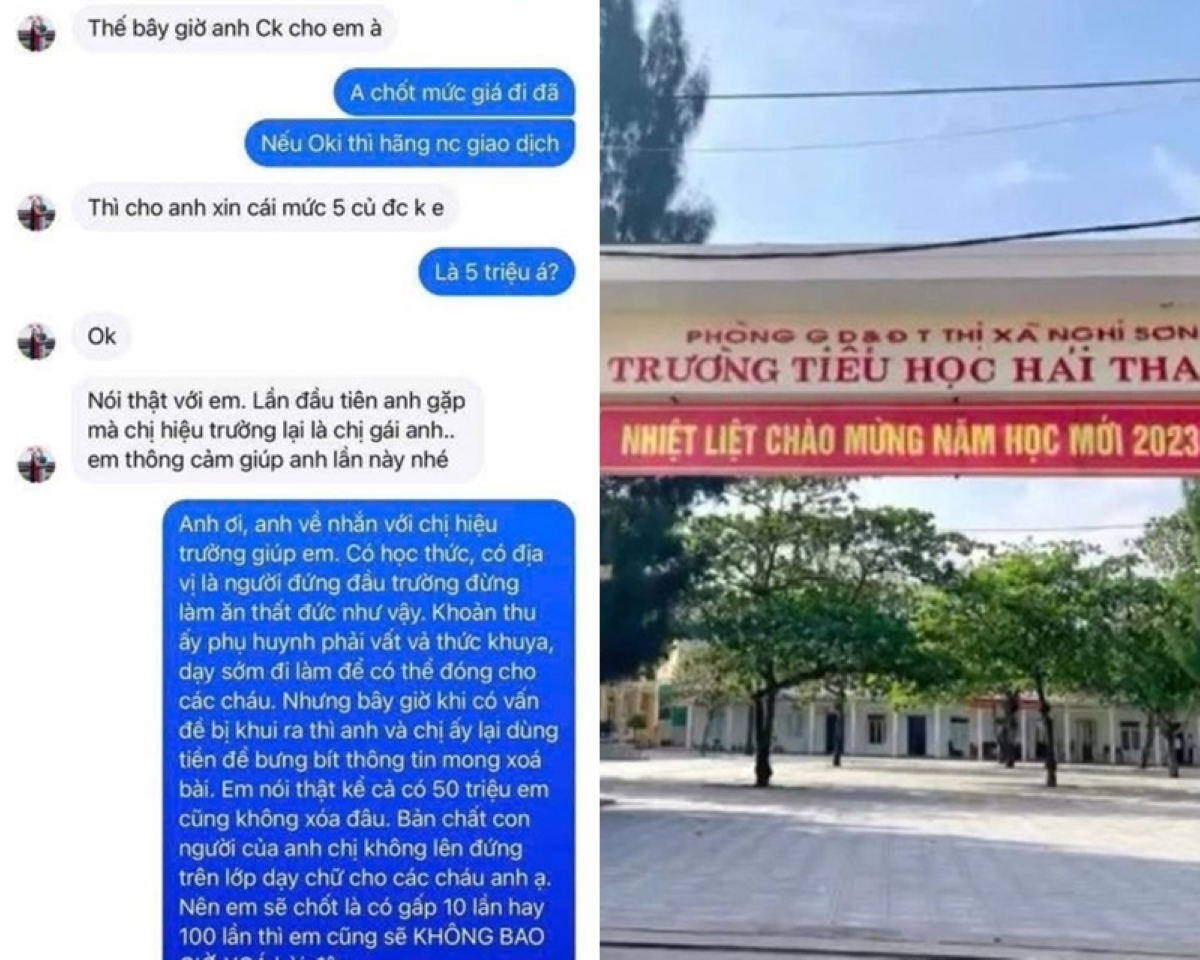 Chưa xong vụ chi quỹ phụ huynh gần 200 triệu đồng ở Thanh Hóa: Lộ tin nhắn xin gỡ bài với giá 5 \'củ\'