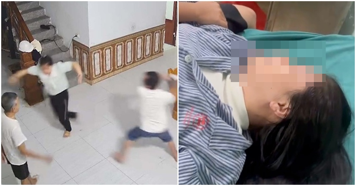 Phẫn nộ clip chồng dùng cây lau nhà đánh vợ nhập viện ở Tuyên Quang, công an vào cuộc