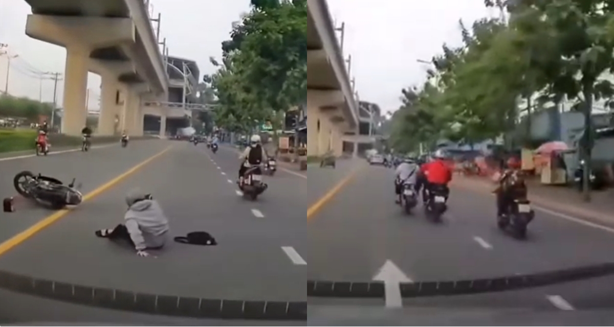 Phẫn nộ clip nam thanh niên truy đuổi, đạp ngã người đi xe máy ở Thủ Đức, đối tượng đạp xe là ai?