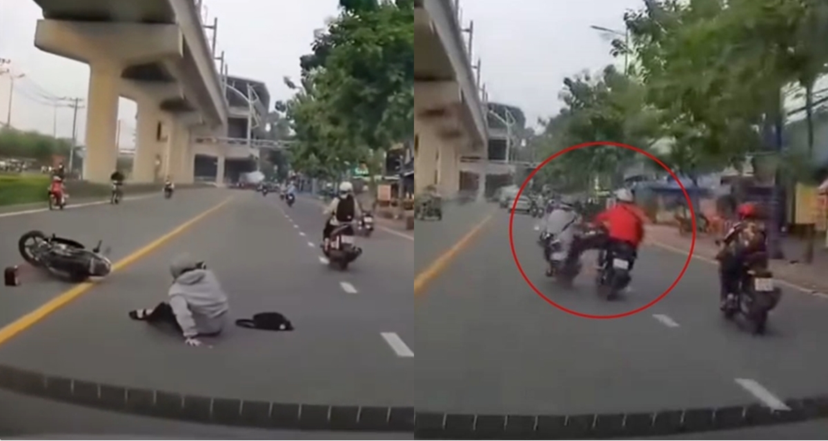 Lời khai khó chấp nhận của thanh niên đạp ngã người đi xe máy ngay trước đầu ô tô ở Thủ Đức