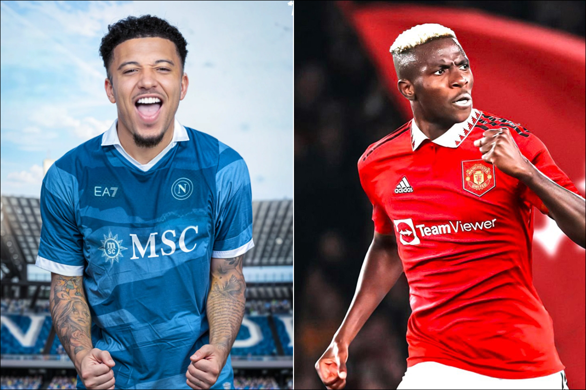 Jadon Sancho chính thức cập bến Napoli, Manchester United lập tức chiêu mộ Osimhen với giá khó tin