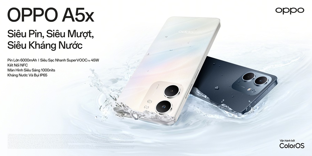 OPPO A5x ra mắt: Thiết kế bền bỉ, pin khủng, hiệu năng ổn định, giá dễ tiếp cận