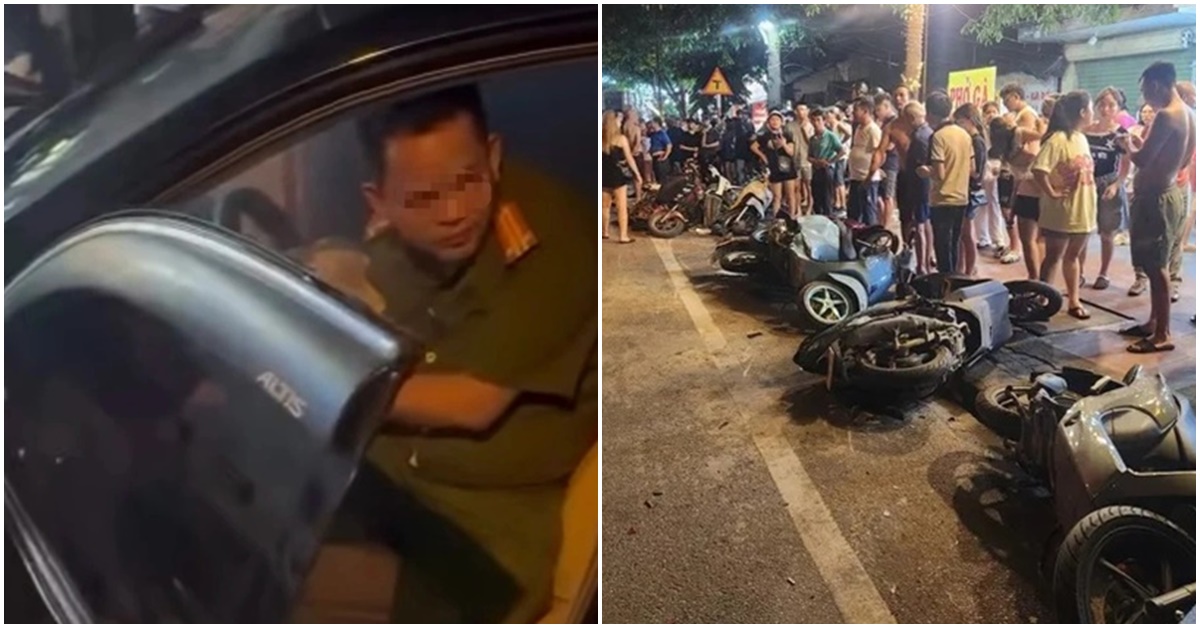 Bất ngờ về chân dung đội trưởng công an tông liên hoàn 10 xe máy ở Bắc Ninh, trong người có nồng độ cồn