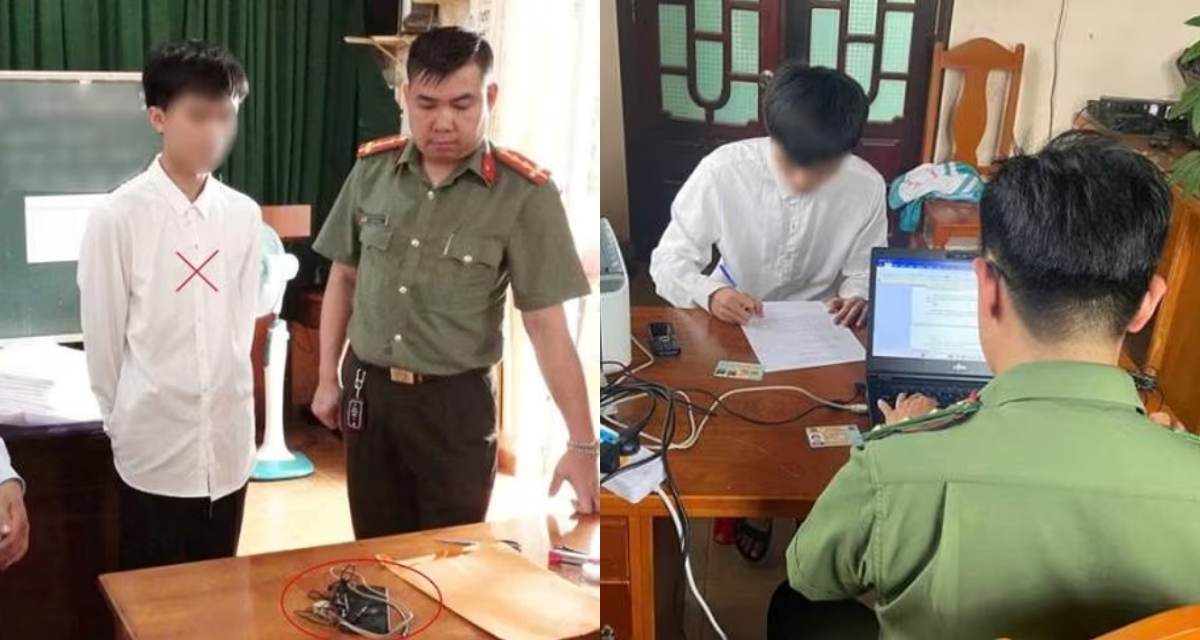 Thông tin sốc vụ thí sinh bị khởi tố vì dùng camera cúc áo truyền đề thi Văn ra ngoài nhờ bạn giải
