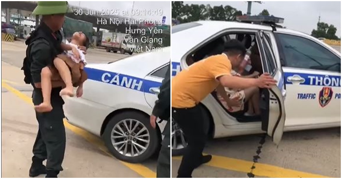 Clip: Bé gái 7 tuổi lên cơn co giật trên cao tốc Hà Nội – Hải phòng, được đưa đến bệnh viện bằng xe đặc chủng