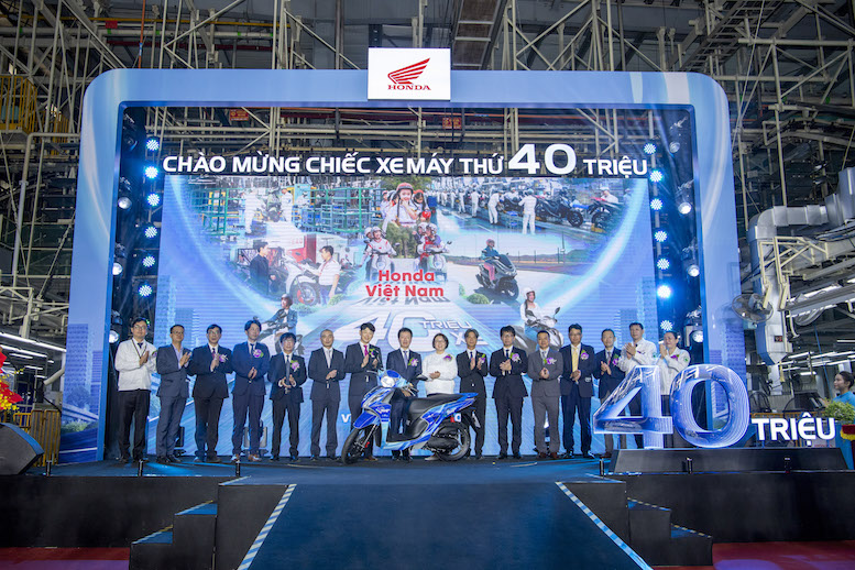 Công ty Honda xuất xưởng chiếc xe máy thứ 40 triệu tại Việt Nam