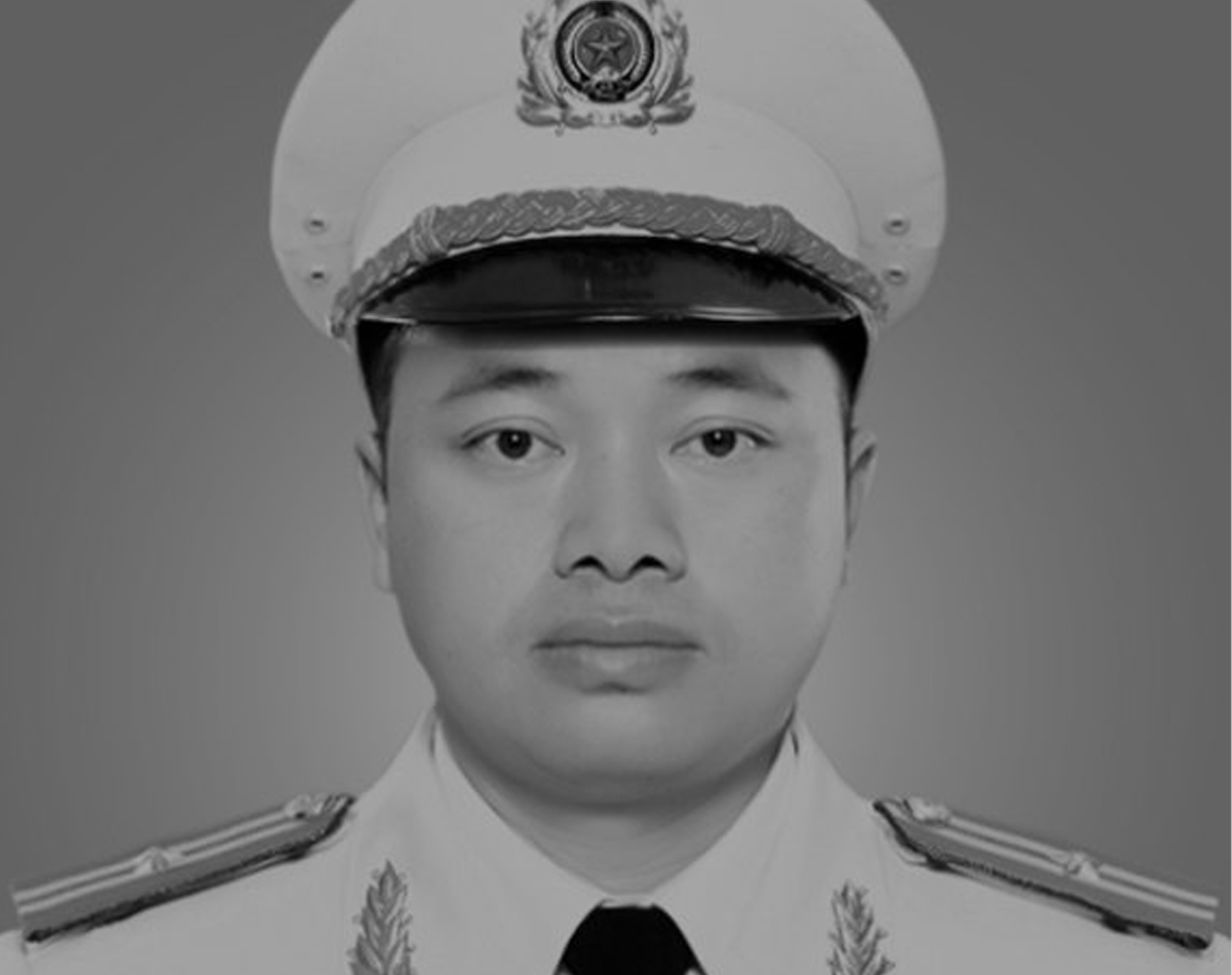 Công an tỉnh Lai Châu báo tin Thiếu tá Hà Văn Minh đã hy sinh anh dũng khi làm nhiệm vụ