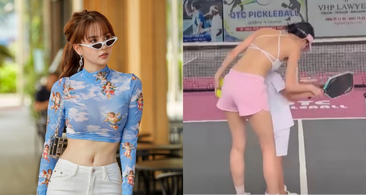 Ngọc Trinh \'đáp trả\' cực chất khi bị chê mặc như không mặc đi đánh pickleball, CĐM khen \'cao tay\'