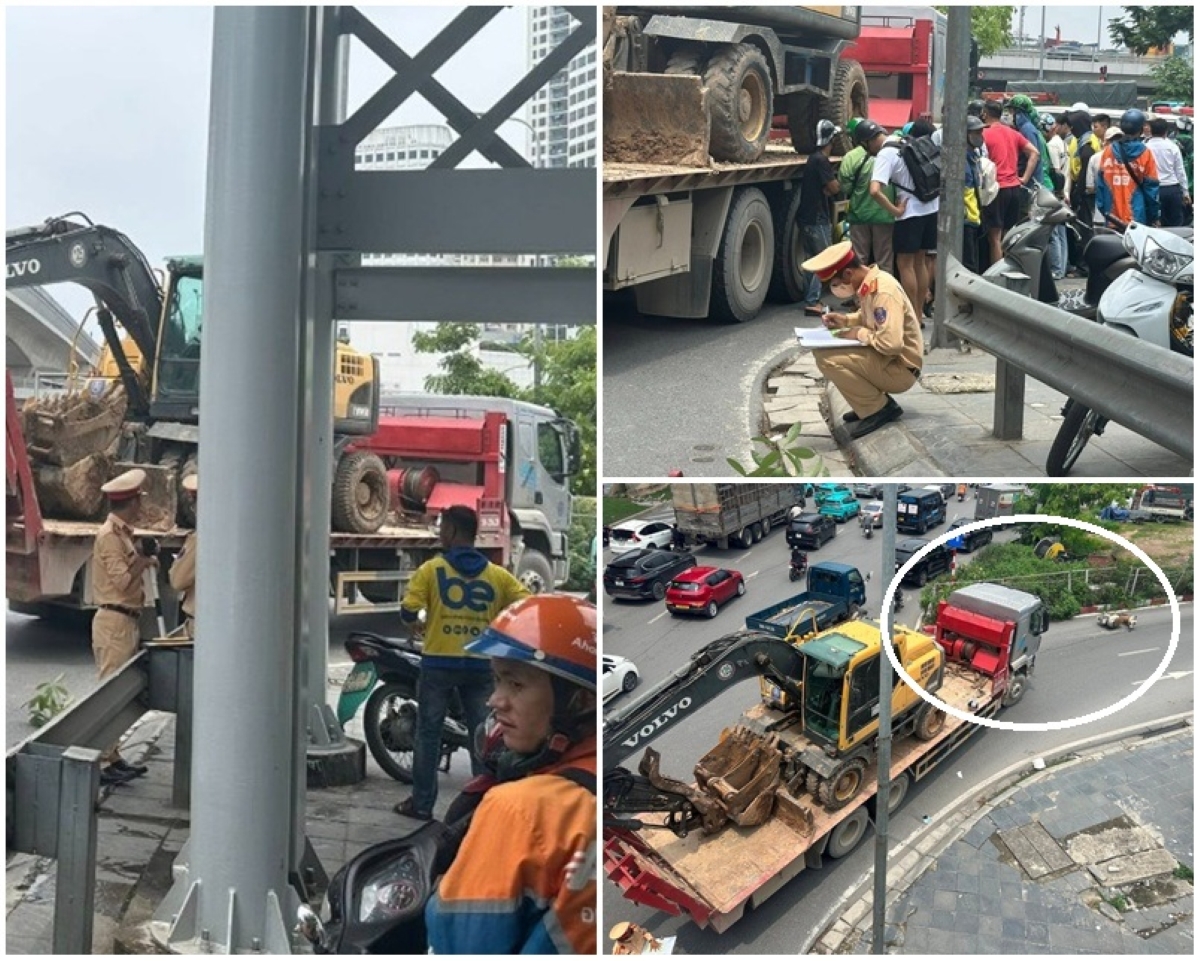  Hồ Tùng Mậu, Hà Nội: Xe đầu kéo va chạm mạnh với xe máy khiến 1 người phụ nữ nguy kịch