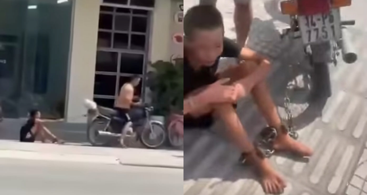 Phẫn nộ danh tính người xích chân tay bé trai, dùng xe máy kéo lê trên đường ở Hải Phòng