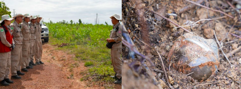 Giật mình phát hiện vật thể lạ gần trường mầm non ở Quảng Trị, người phụ nữ tá hoả khi đến gần 