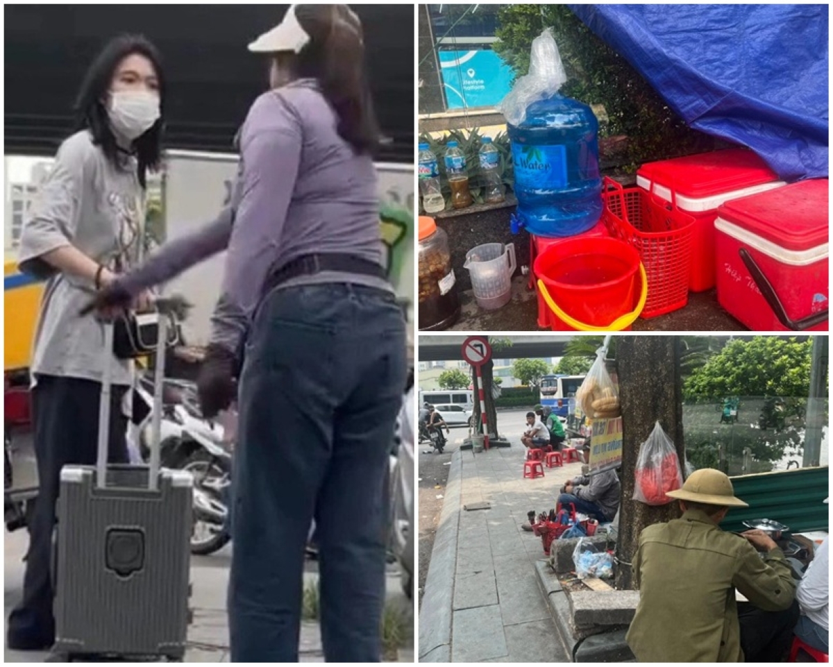 Vụ người bán trà đá đuổi cô gái xách vali ở Hà Nội: Vỉa hè rộng đến khó tin nhưng vẫn \'bán chui\'