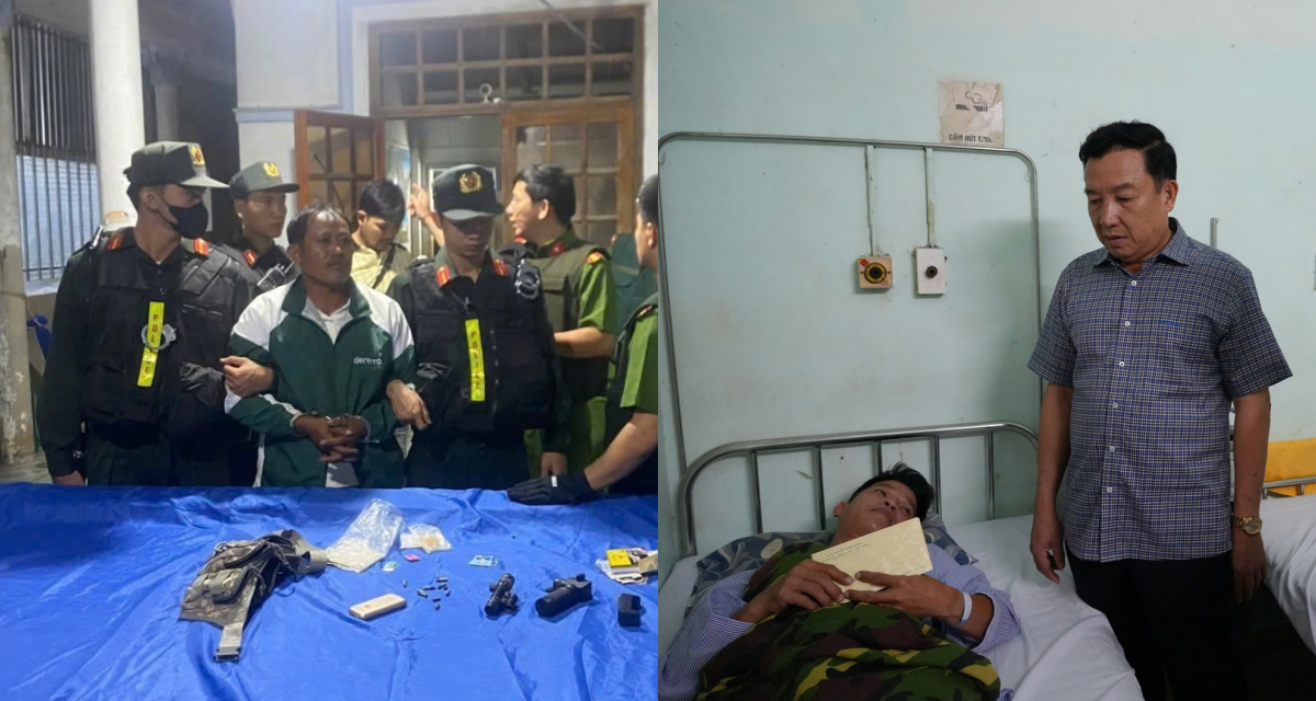 Nóng: Bắt gã đàn ông bắn công an bị thương rồi ôm 2 con cố thủ sau khi bị phát hiện đánh đập vợ