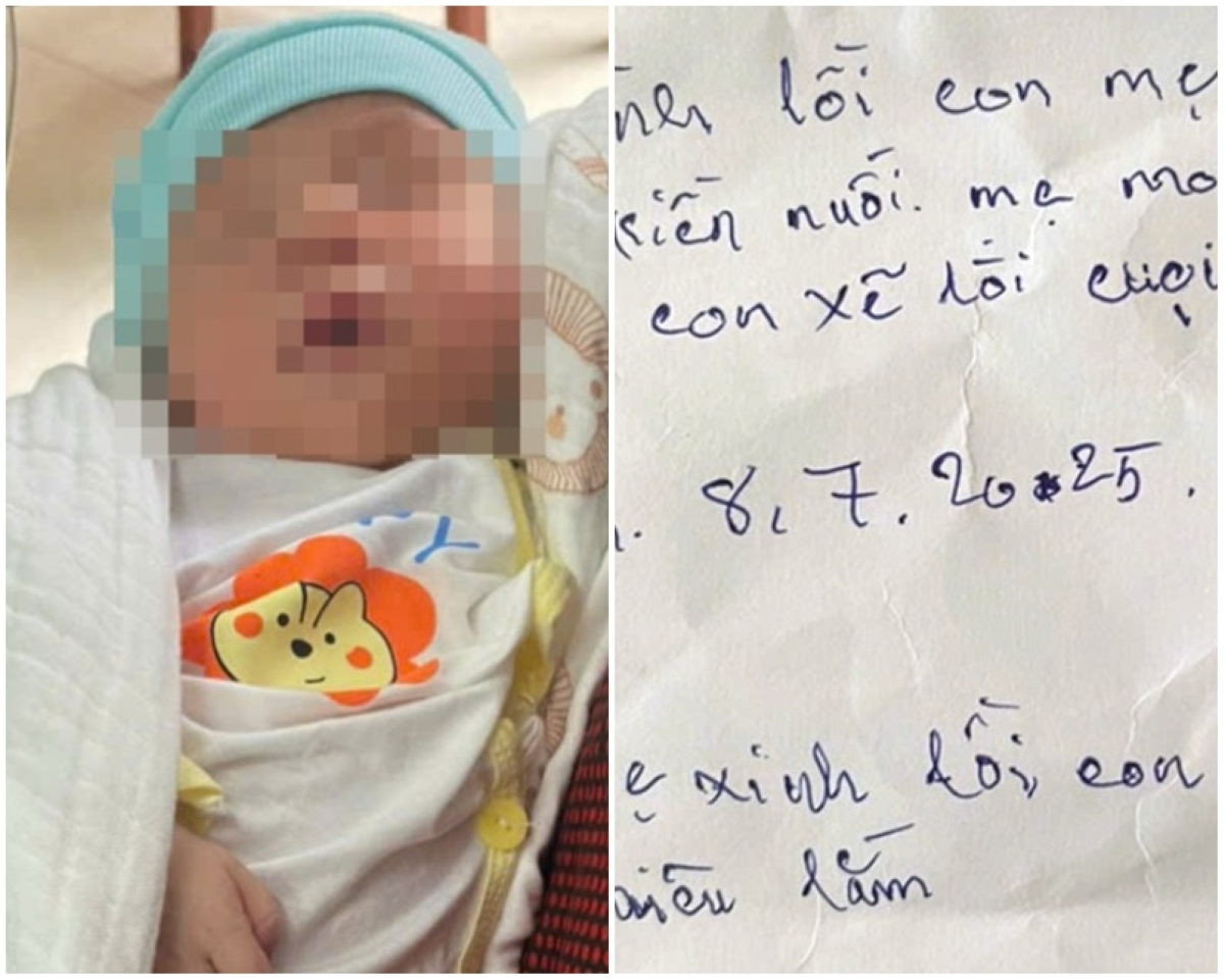 Xót xa cháu bé 6 ngày tuổi bị bỏ rơi ở vườn cao su Đồng Nai cùng bức thư tay nghẹn ngào \'mẹ xin lỗi\'