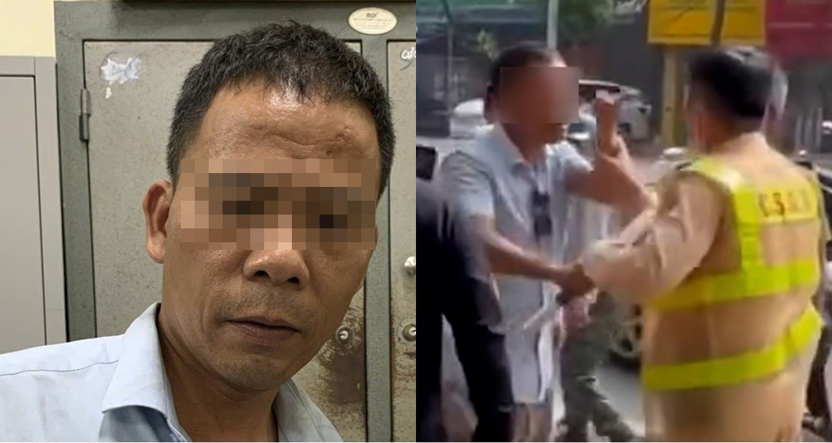 Thông tin sốc về đối tượng bóp cổ, đấm vào mặt CSGT ở Hà Nội, đã rõ lý do hành động chống đối