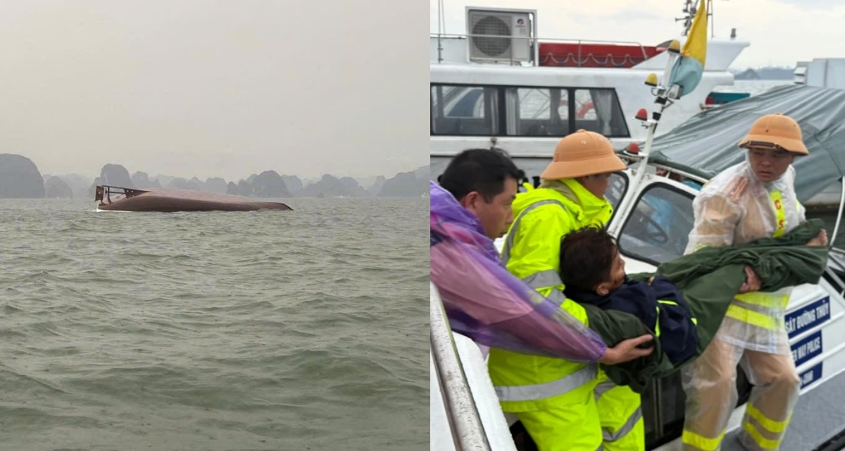 Cập nhật vụ lật tàu trên Vịnh Hạ Long: Tổng số nạn nhân tử vong đã lên 5 người, công tác cứu hộ gặp khó