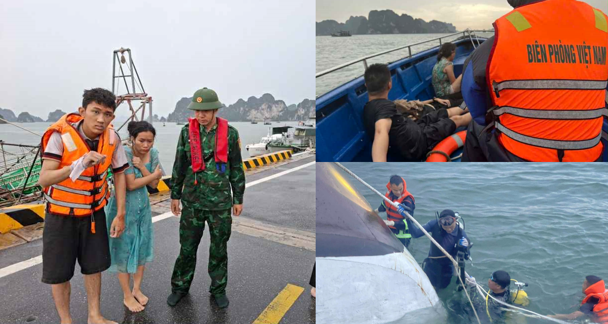 Nóng: Cảnh tượng kinh hoàng nơi con tàu bị lật ở Quảng Ninh, rộ danh sách các hành khách gặp nạn