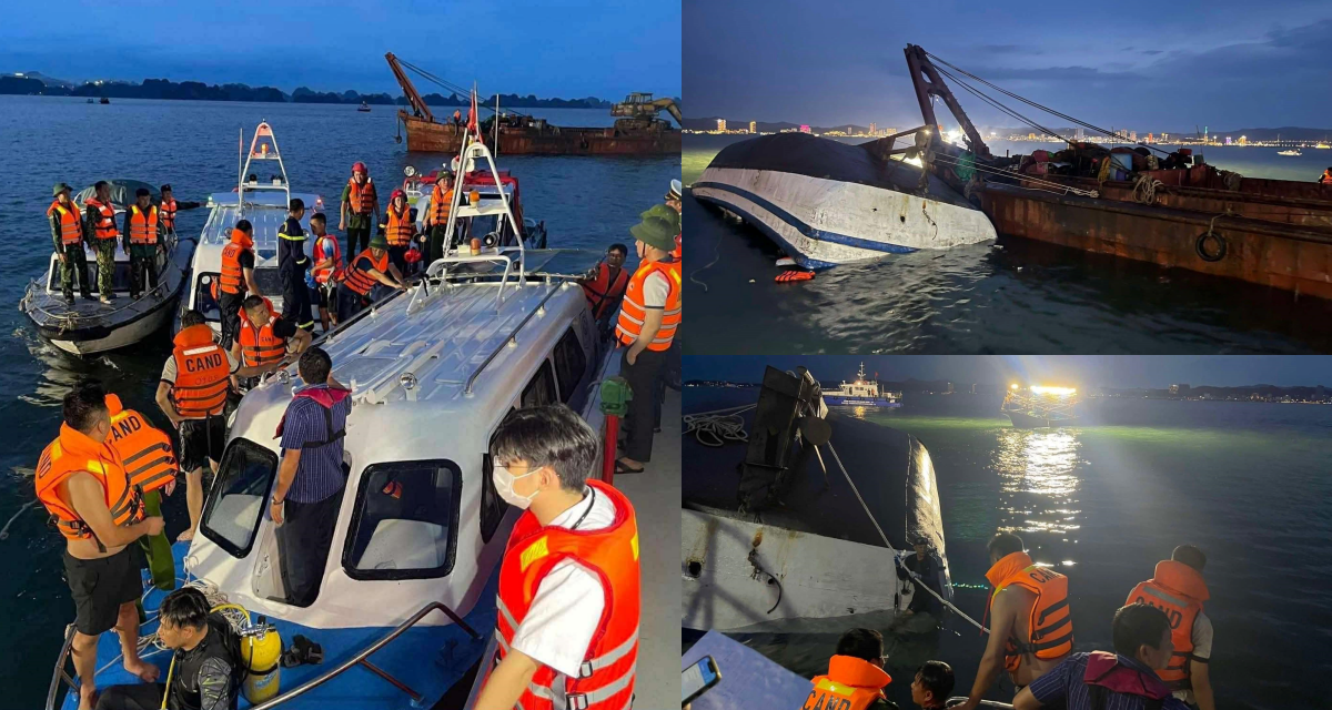 Nóng: Xác định nguyên nhân ban đầu vụ lật tàu ở Vịnh Hạ Long, hành khách trên tàu có mặc áo phao?