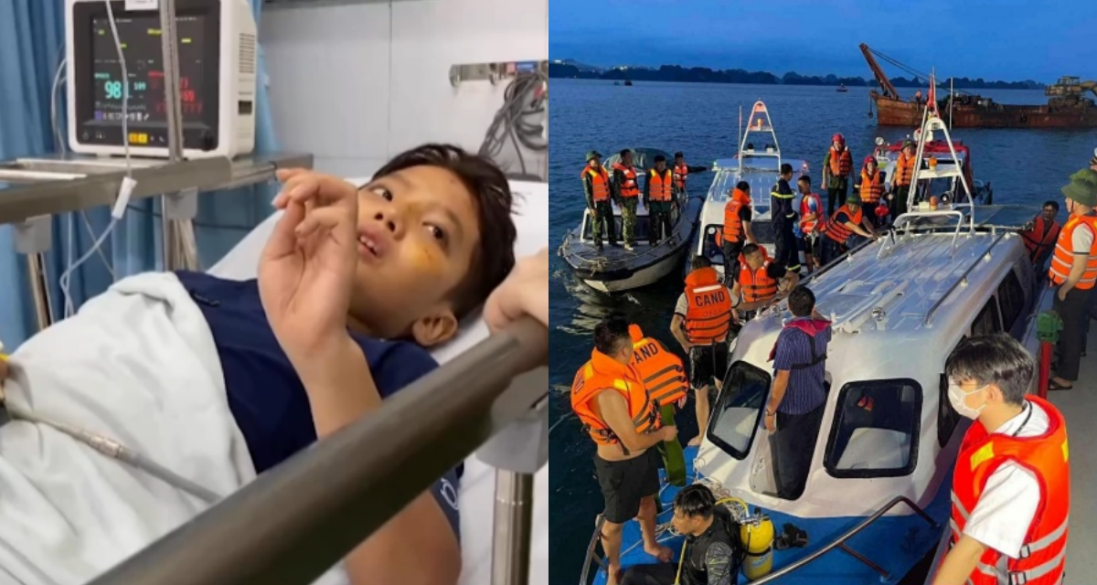 Cậu bé 10 tuổi sống sót trong vụ lật tàu Quảng Ninh hoảng loạn kể lại sự tình, vẫn chưa tìm được bố mẹ