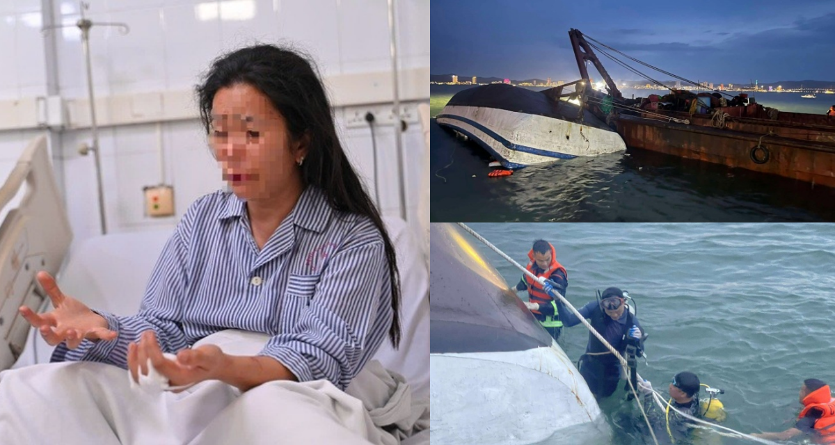 Người phụ nữ gặp ai cứu đó trong vụ lật tàu Quảng Ninh đau đớn tìm chồng con, tàu gặp nạn khi vào bờ